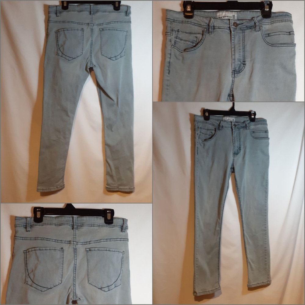 Paper Denim & Cloth Grey Blue women's 34 Vintage